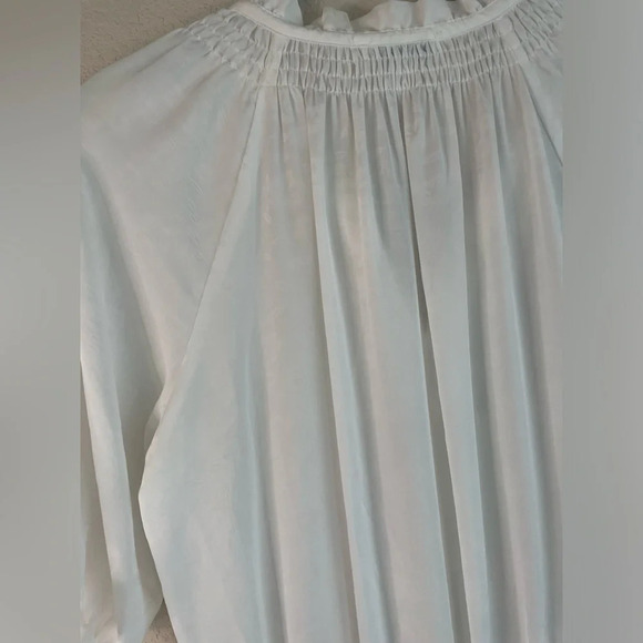 Current Air Smocked Pleated Floral White Mini Dress size XS - Picture 8 of 12